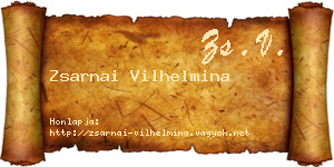 Zsarnai Vilhelmina névjegykártya